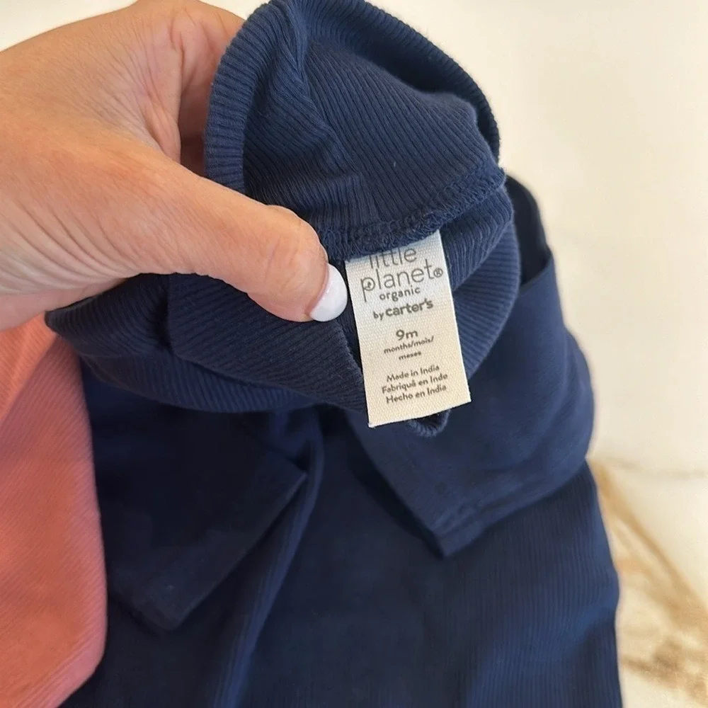 Carters organic turtle neck 2pc
